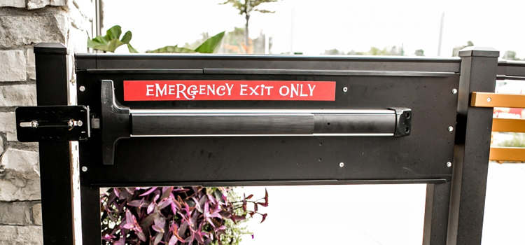 emergency push bar installation in Westchase